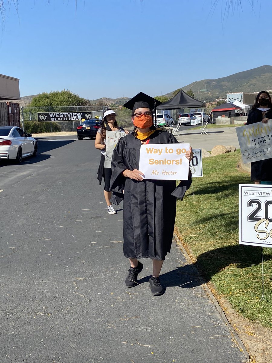 Day Two of our Senior Celebration Parades. A graduation like no other. Congratulations class of 2020. Looking forward to Day 3. Golden together. 🖤💛
