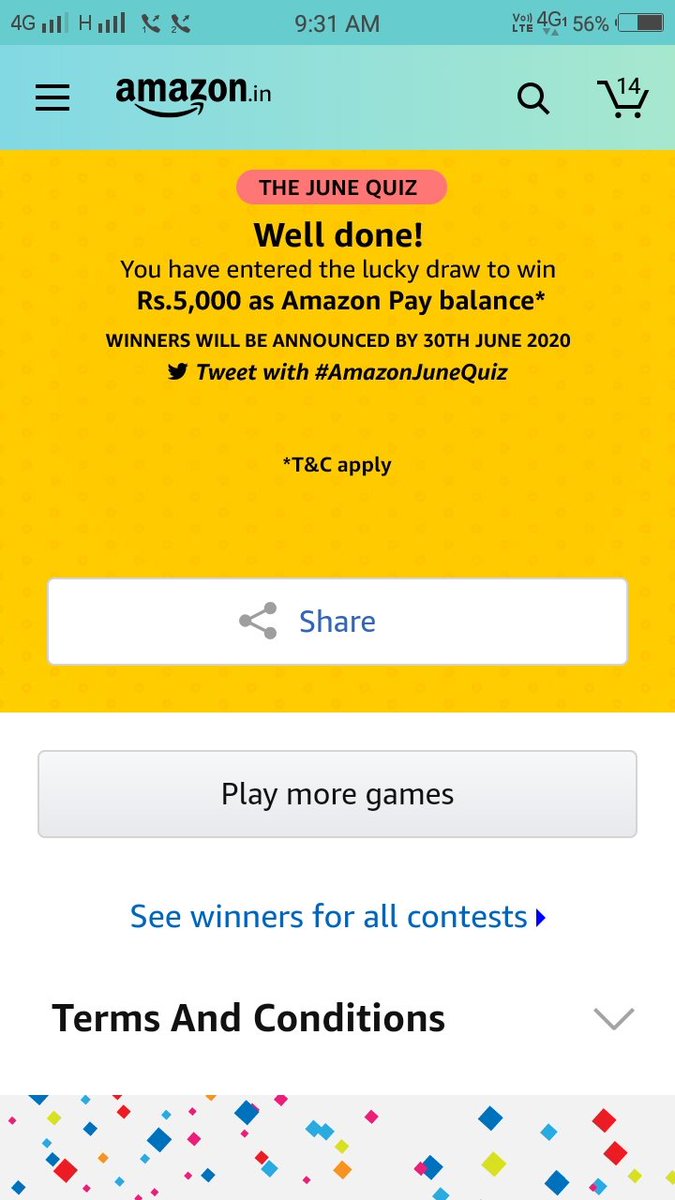 TahirSurti's tweet photo. #AmazonJuneQuiz https://t.co/OoUzPw2xZz