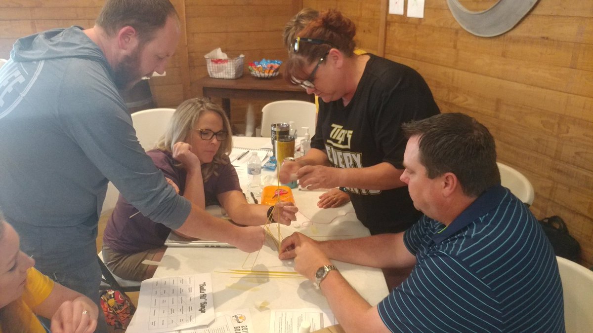 summers_llm's tweet photo. @SealyISD DLT had a blast today competing in the Marshmallow Challenge. 27"tower won! Exploring multiple pathways &amp; valuing process over product.  #averageout https://t.co/NzxhQjKr6Y