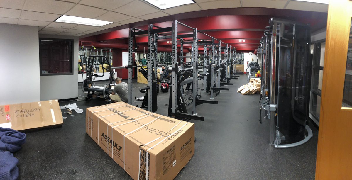 EC_Strength's tweet photo. Big things coming to the weight room! Exciting times around here!!! Out with some of the old and in with some new. Can’t wait to get all of our athletes back on campus soon! #facelifttime #roomforactivities https://t.co/RlEmEqoCKJ