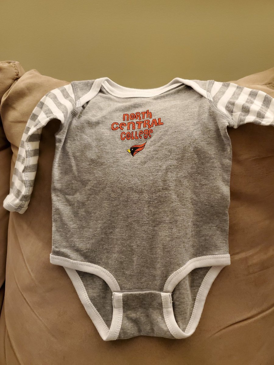 jonnapeterson81's tweet photo. Baby Peterson got her first outfit today. It's my alma mater @northcentralcol https://t.co/qaWXXzqgKZ