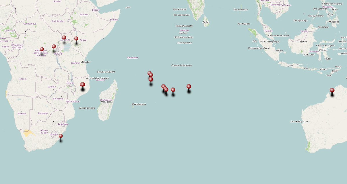 stratoballoon's tweet photo. Aproximate location of each of the 40 balloons currently in flight that are part of the worldwide fleet of #ProjectLoon
#ProyectoLoon
#Loon #Peru #Kenya #Mozambique https://t.co/lxtPC6AS2h
