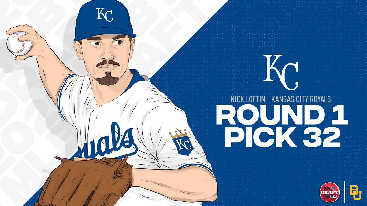 Waco ➡️ Kansas City 

<a href="/NickLoftin02/">Nick Loftin</a> becomes the third 🐻 to be drafted in the first round in the last two seasons. 

#SicEm 🐻⚾️