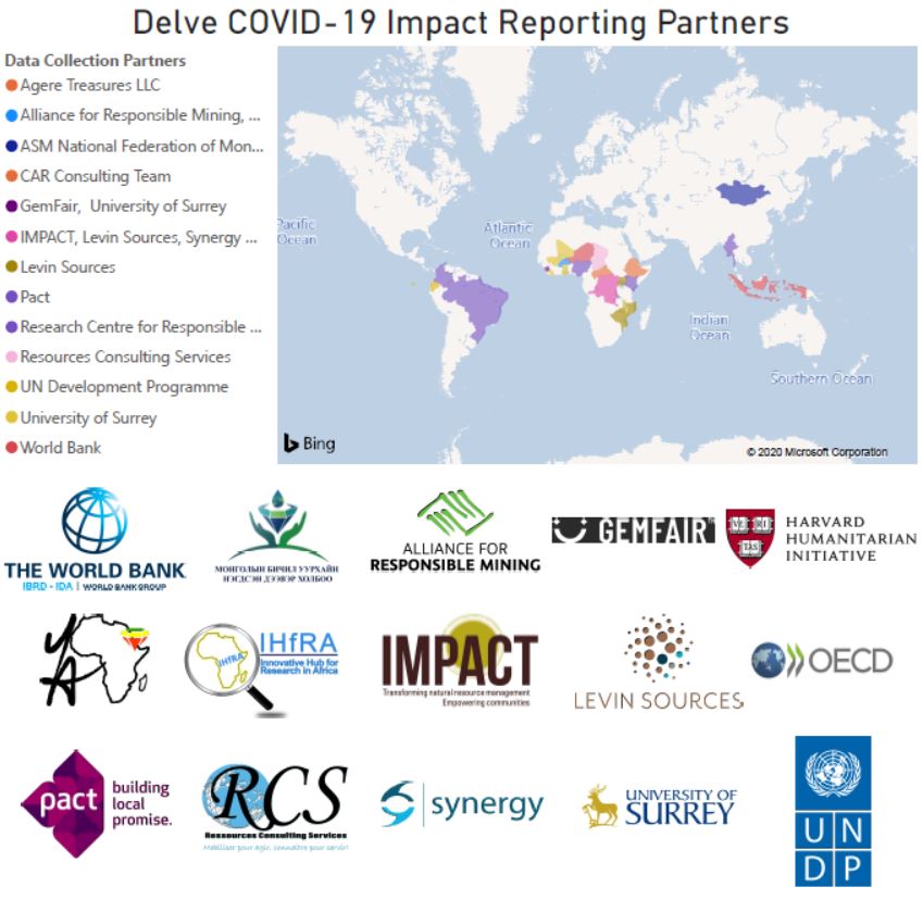 Data collection has begun with over 14 organizations in 22 countries partnering with <a href="/DelveASM/">Delve</a> &amp; <a href="/WorldBank/">WorldBank</a> to report on the impacts of #COVID19 in #artisanal #mining communities #COVID19ASM 

Learn more at delvedatabase.org/about/news-and…