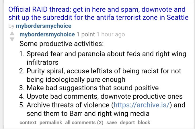 YourAnonCentral's tweet photo. U.S. right-wing terrorists plan to intimidate and sabotage the Capitol Hill Autonomous Zone in Seattle. #CHAZ https://t.co/awbEVQDnLl