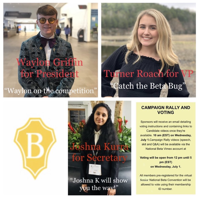 Don’t forget to vote and support our KY Senior Beta officers during the 2020 virtual National Beta Convention!! #betacon20 #virtualbetacon #togetherKY