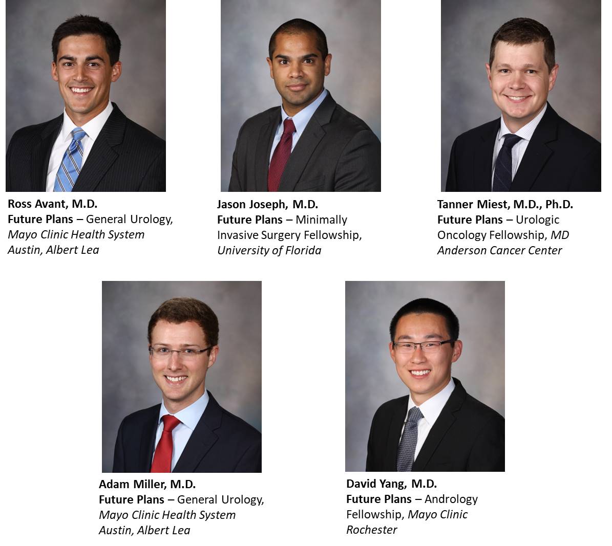 Mayo Clinic Urology on Twitter "Congratulations to our Chief Residents