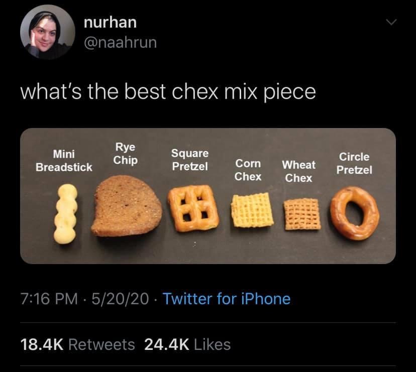 severlbeersdeep's tweet photo. Informal poll - Let us know what you think in the comments, and we’ll discuss in our next Happy Hour on Saturday!
 
#SBD #severalbeersdeep #chexmix #ryechips https://t.co/busxP0KbG8