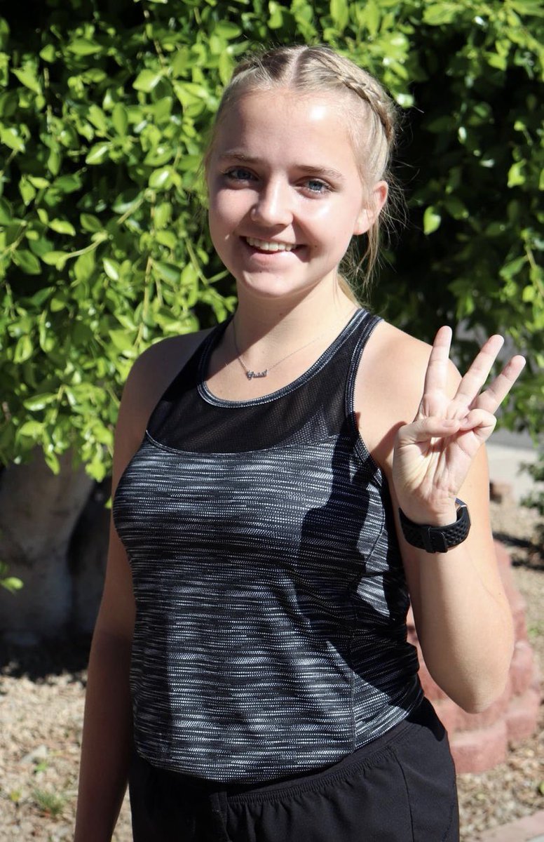 caribauer's tweet photo. ❤️Update💙. Today Jaycee ran her mile(with her sister) totaling 3 YEARS STRAIGHT of at least running a mile~~EVERYDAY!  
Such an inspiration 🤗😇
#CoyoteStrong🏃‍♀️ https://t.co/qaWVZDF7zS