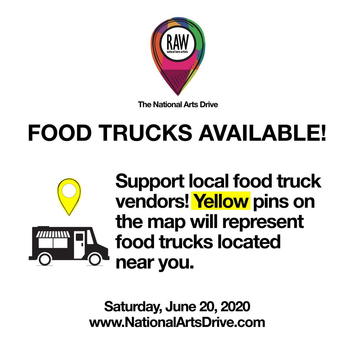 NYSF has joined forces with 
<a href="/RAWartists/">Raw Artists</a>
 for a great event - all Food Trucks are invited ! 

Saturday, June 6 - artists and creatives are joining together in a massive movement across the country to raise awareness and financial support to independent artists.