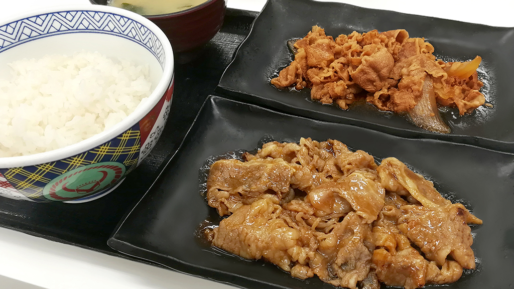 Twitter पर 吉野家 牛皿と牛カルビ生姜焼きのw定食 午後もがんばるぞー 9 W 9 定食はご飯おかわり無料 牛皿 牛カルビ生姜焼き定食 昼ごはん 木曜日 吉野家
