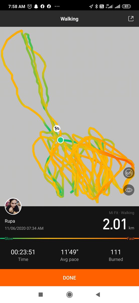 RupaSingh9's tweet photo. #20MinutesOfRunning
#20MOR
#IndoorWalking
#30Days20MinutesWalkingDay11
2km walking done. https://t.co/jYbfMpNsCW