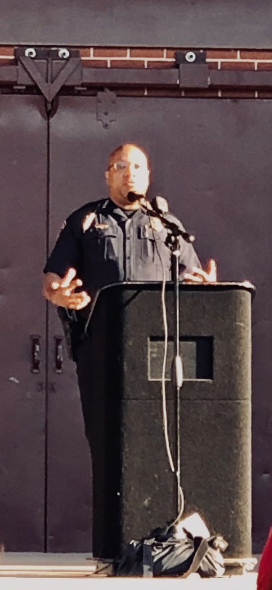 JimWichman's tweet photo. "I'm a cop and I love being a cop.
I'm African American and I love being African-American." We hear you Police Chief Potts and are honored you chose to serve our @CityOfAnkeny. #WeHaveYour6 #BLM #acnunityrally #ItMatters https://t.co/6uyqaKJV10
