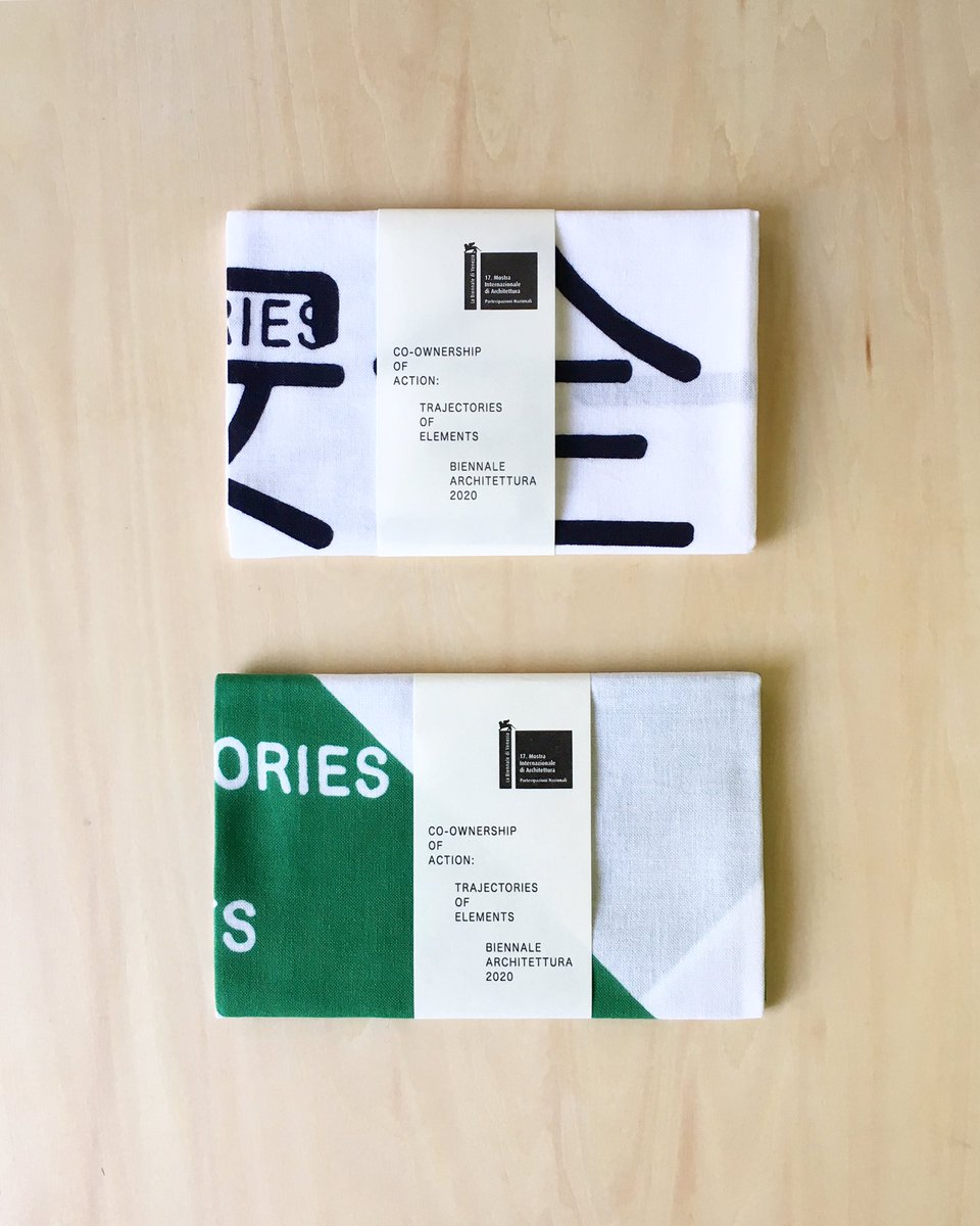 kadowaki_kozo's tweet image. ヴェネチア・ビエンナーレ国際建築展日本館展示のオリジナル手ぬぐい。長嶋りかこさんのデザインで協賛企業のかまわぬさんにつくっていただきました！最高。 #vba2020jp