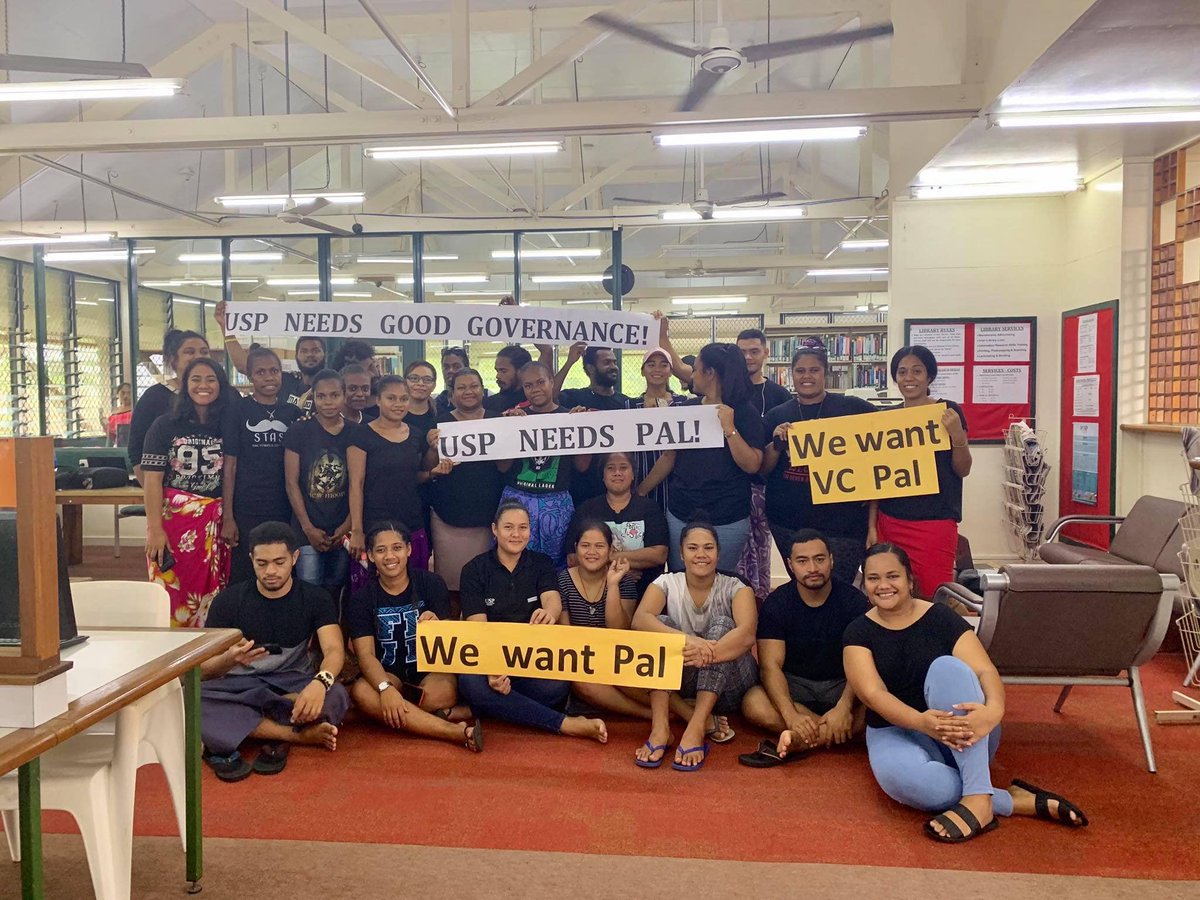 USPSA_'s tweet photo. @UniSouthPacific Alafua Campus showing solidarity with #BlackThursday #GoodGovernance #VC_PAL
@abcnews @RNZPacific @fijitimes https://t.co/0m9DmqhHzu