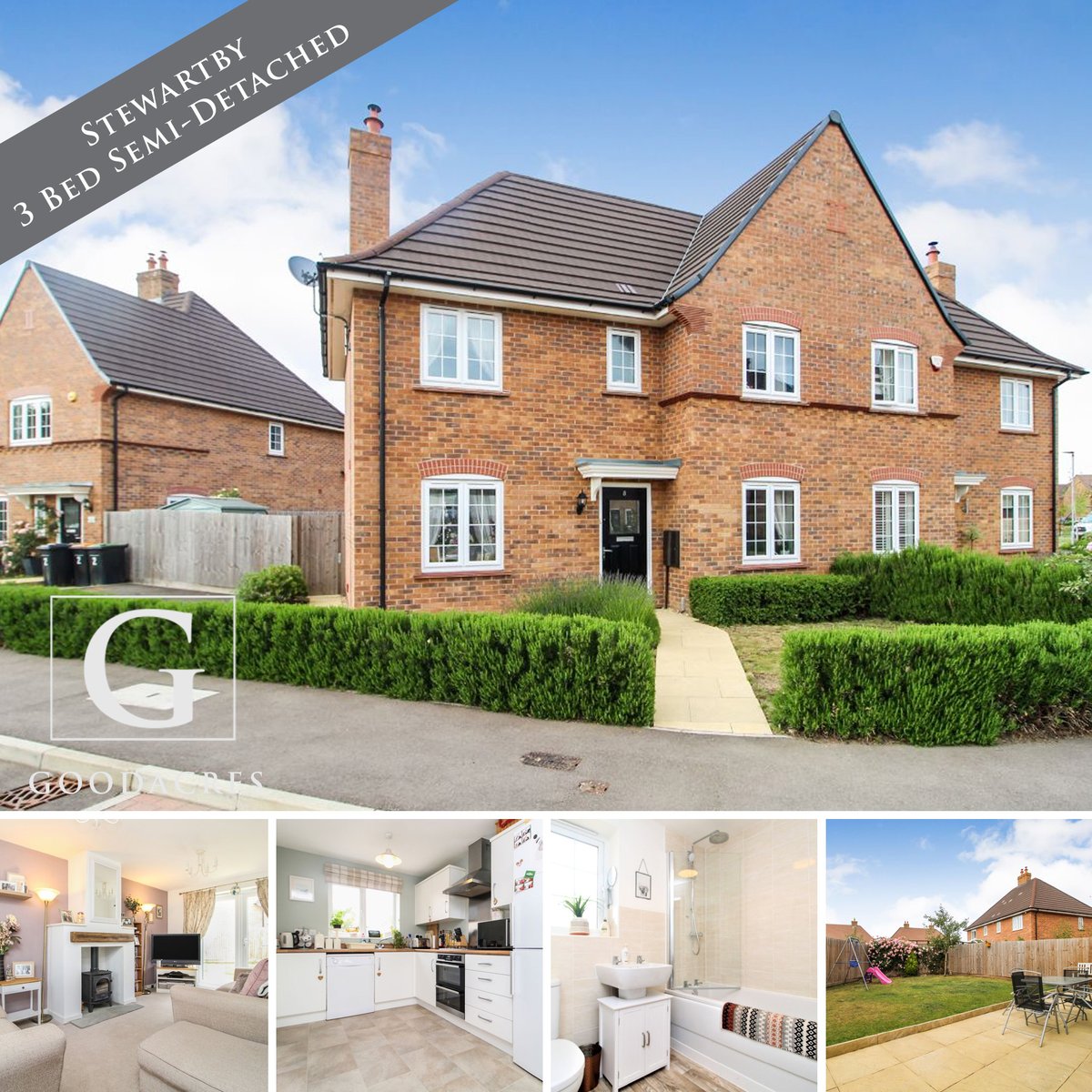 Superb 3 bedroom double fronted semi detached #property situated in the modern new village of #Stewartby #Bedfordshire
Offers Over £260,000 ow.ly/Tz6L50A4JO7