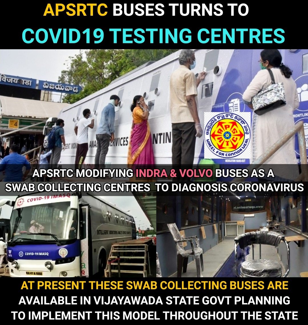 Justice_4Vizag's tweet image. #APSRTC Buses Turns To #Covid19 Testing Centres 

Excellent Initiative By @ysjagan Gvt 👏👏

#APFightsCoronavirus #IndiaFightsCorona
