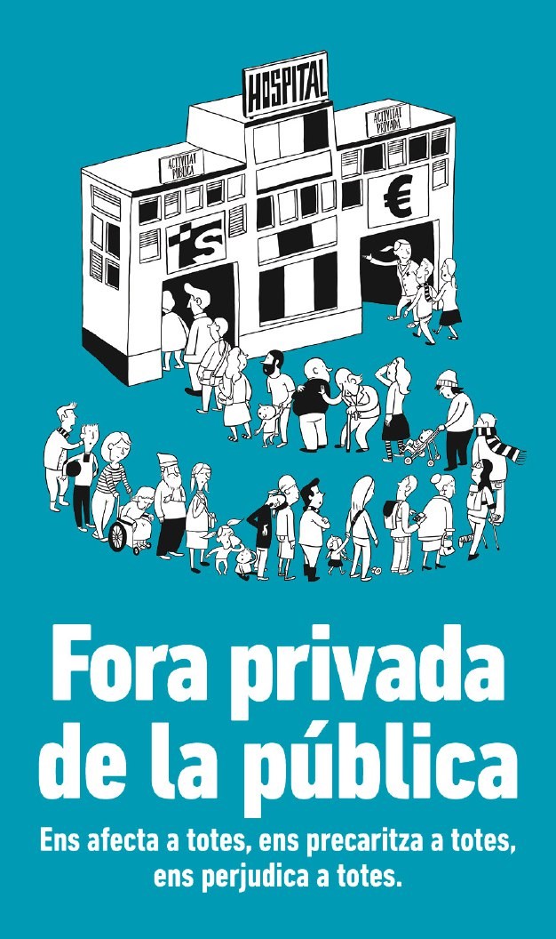 CUP_Sanitat's tweet photo. 47M a la privada, 18 M a Ferrovial.
No es poden tapar problemes estructurals i de model amb una "paga" basada en la divisió classista de les feines i no és per a totes les treballadores que han assumit les cures de tota la població.
Drets vs. privilegis #ForaPrivada https://t.co/3UZ5YiqlsC
