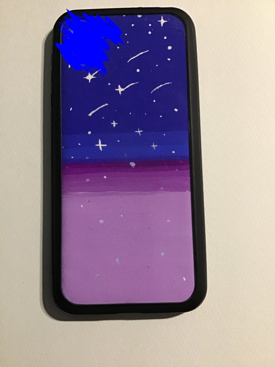水海色 スマフォの背景描きました 透明なスマフォケースの間に挟んで使います 絵師さんと繋がりたい 絵師さんとつながりたい スマホケース 夜空 星 夜空イラスト