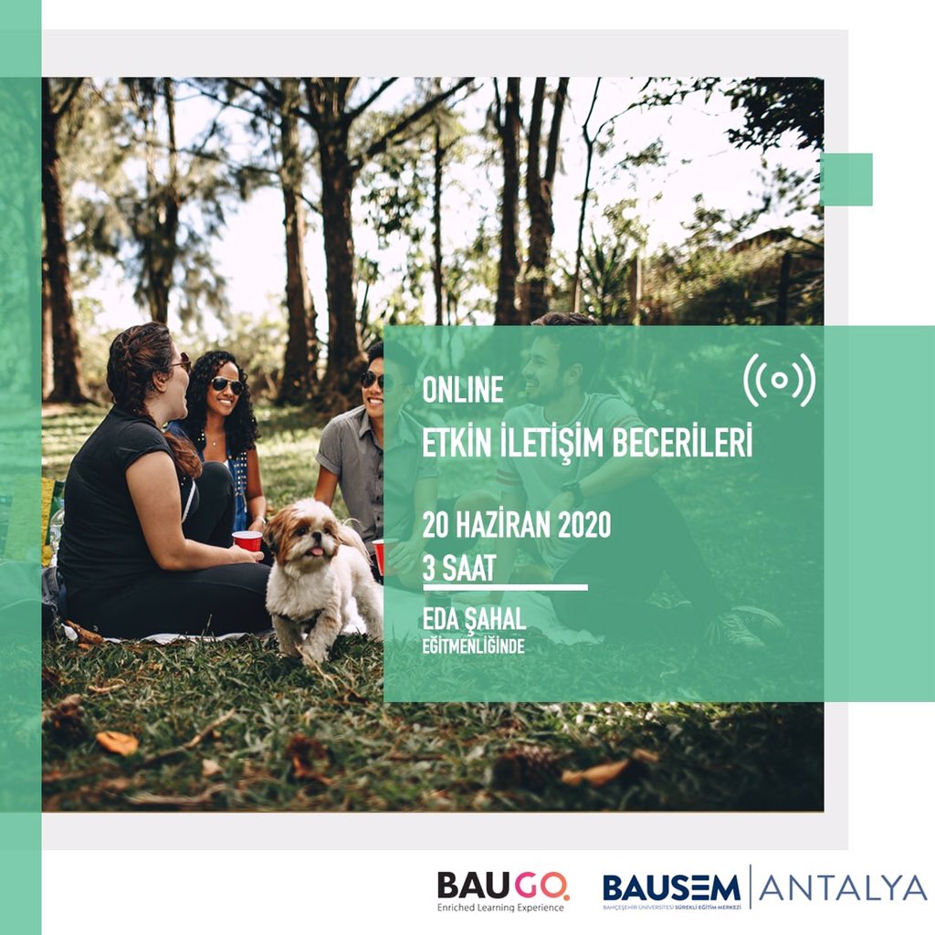 “Etkin İletişim Becerileri” eğitimi, 20 Haziran’da başlıyor! Bilgi almak ve kayıt olmak için 👉🏻 bausem.bau.edu.tr/sinif/etkin-il… #onlineeğitim #bausem #etkiniletişim