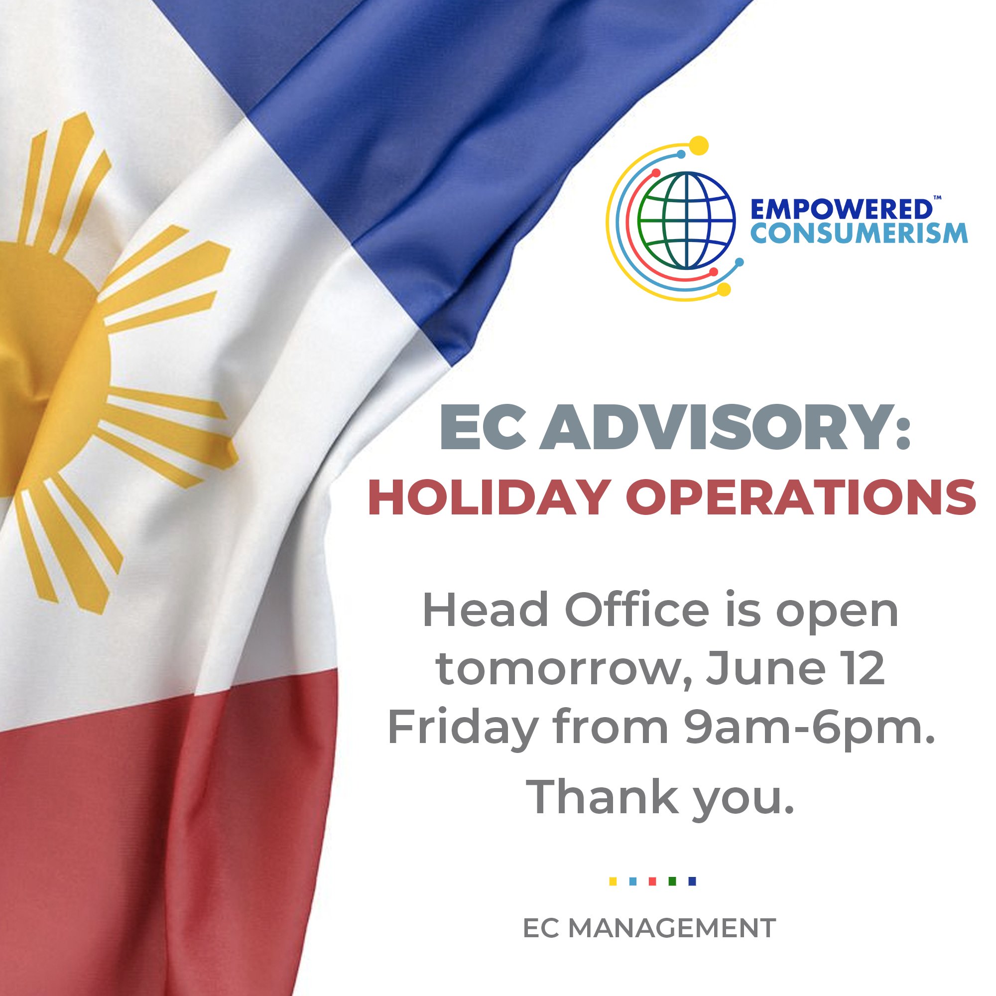 Empowered Consumerism Ecadvisory Head Office Holiday Schedule June 12 T Co I9njx1bupv Twitter