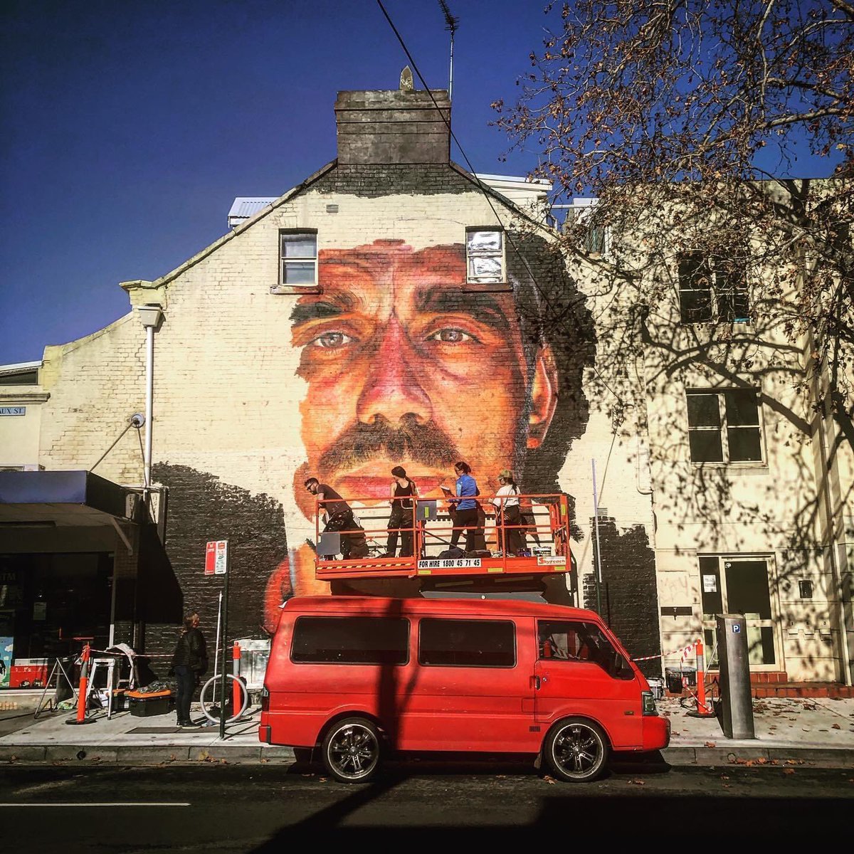 Adam Goodes mural going up locally! (Surry Hills)