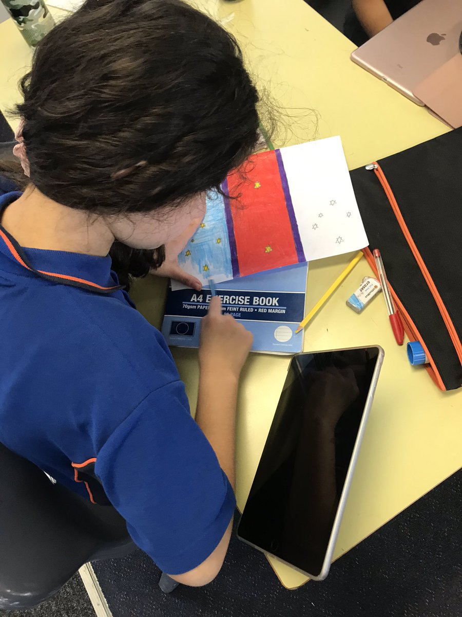 MissBell101's tweet photo. Designing a new Australia flag by thinking about what represents Australia @AitkenCreekPS https://t.co/aKbpzB6GYl