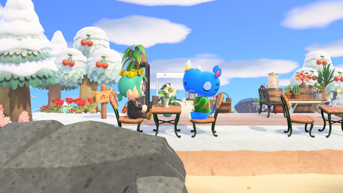 cupofmilo's tweet photo. tea with Hornsby #AnimalCrossing #ACNH #NintendoSwitch https://t.co/qlD0qEeJ1S