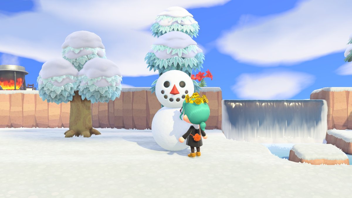 cupofmilo's tweet photo. made my first snowboy!!  #AnimalCrossing #ACNH #NintendoSwitch https://t.co/gbX9zOotS3