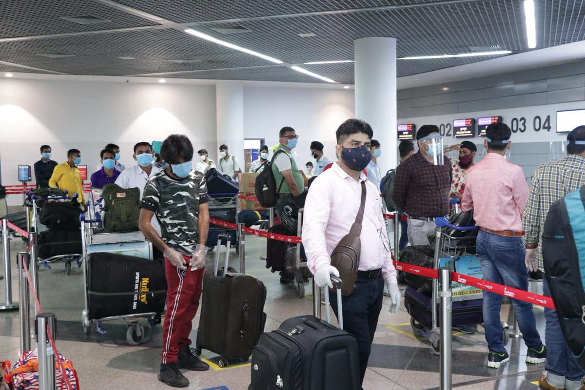 indembcam's tweet photo. Indians stranded in Cambodia return home!
This is the first #VandeBharatMission" flight facilitated by @indembcam. 2nd #VBMflight will operate on 19/6 to carry back remaining Indian citizens stranded in Cam.
@indembcam wishes them safe journey back home!
@MEAIndia
@PMOIndia https://t.co/DIyWLAeGkl