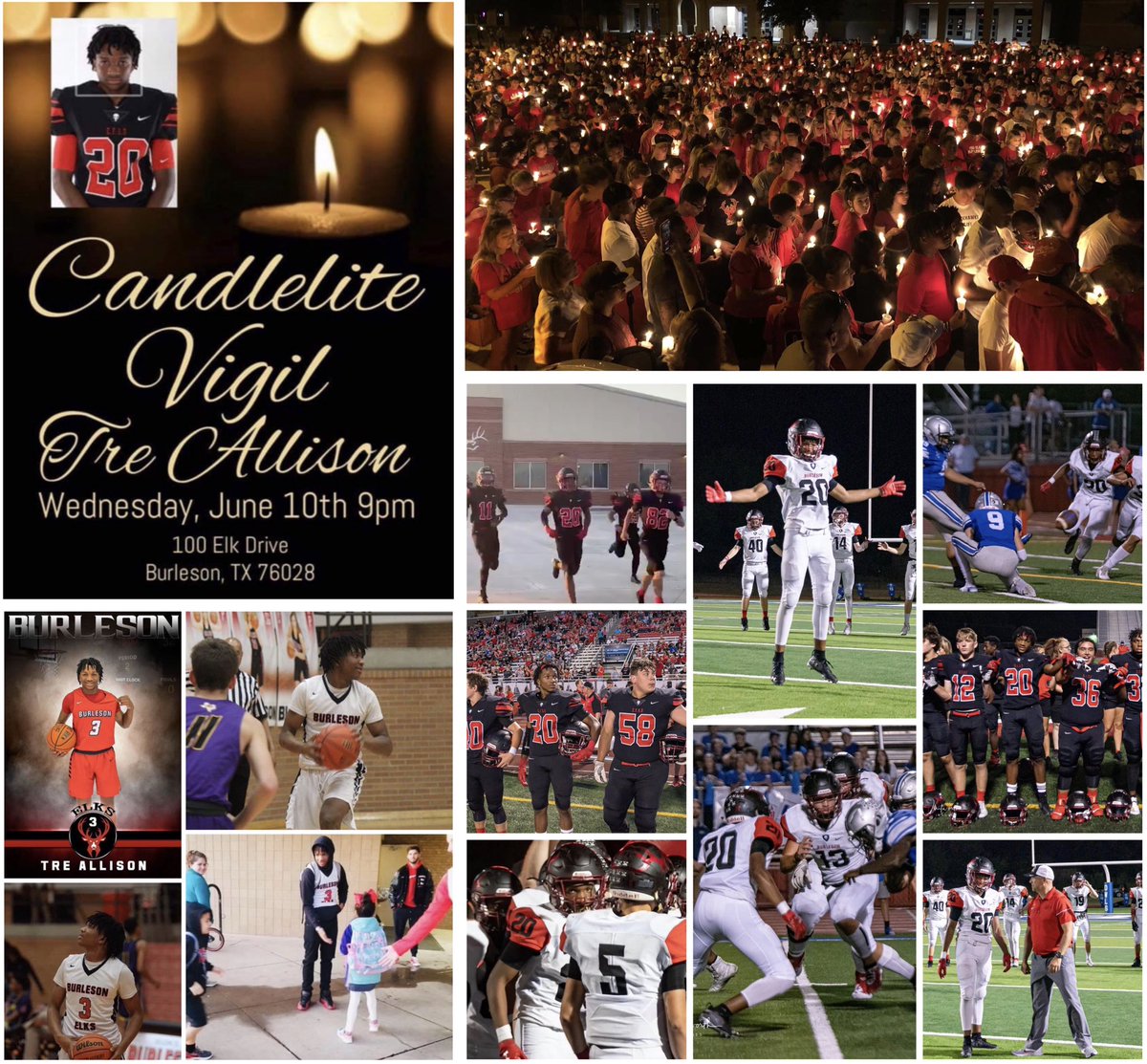 CalebYauger's tweet image. Vigil was nice tonight. The parking lot was full. I’m hitting my workouts super hard starting tomorrow the Treyway. Others worked hard cuz he worked hard. @TreFamous3 @AYGATT_recruits #WinTheDayForTre #FlyHighTre #TheTreWay #TreLeadsTheWay #PlayForTre