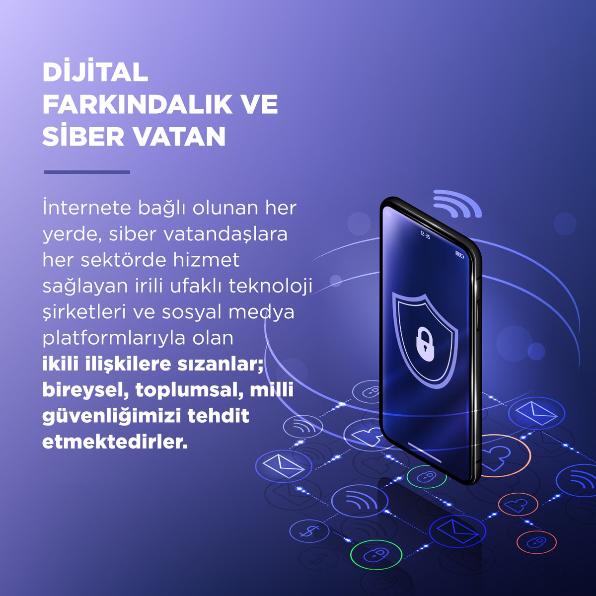polatbusraa's tweet photo. Ortak Değer ve Anlayışın Korunduğu, Hava, Deniz ve Karadaki Egemenlik Alanlarımıza İlave Olarak Çizilecek Yepyeni Bir Dijital Türkiye, Siber Vatan Profiline İhtiyacımız Bulunmaktadır.
#DijitalFarkindalik

 https://t.co/mWPz591FHi