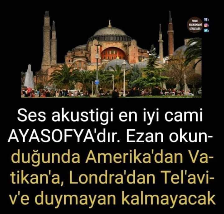 Az kaldı özgürlüğüne sabret Ayasofya....