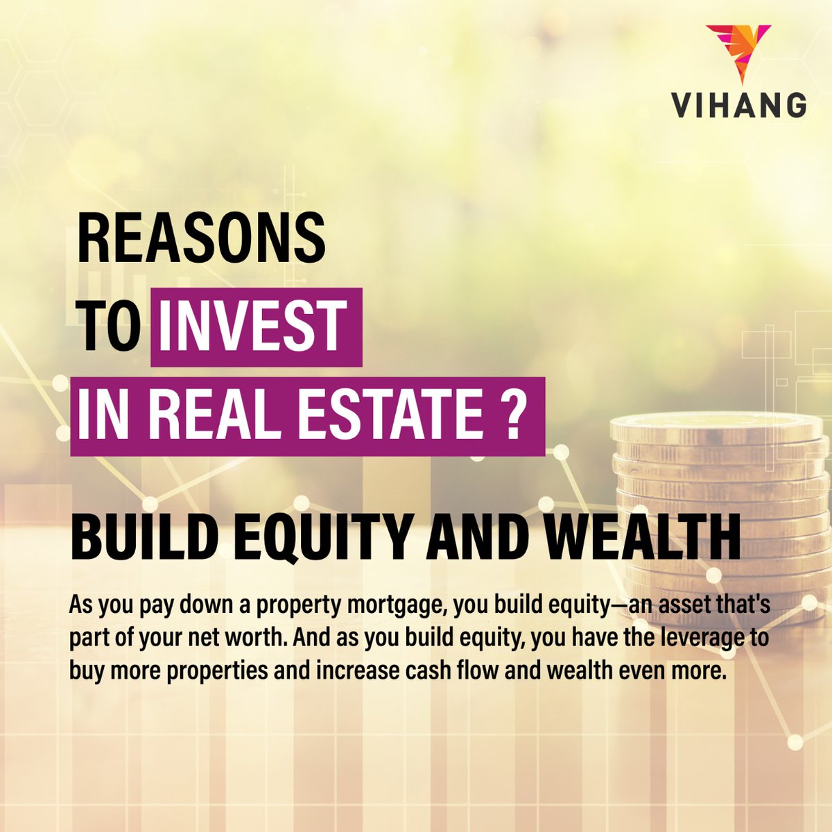 VihangGroup's tweet photo. Over time, strategically selected real estate investments can be powerful vehicles for wealth creation. #Realestate #Investment #Wealth https://t.co/Cv37dZOXkn