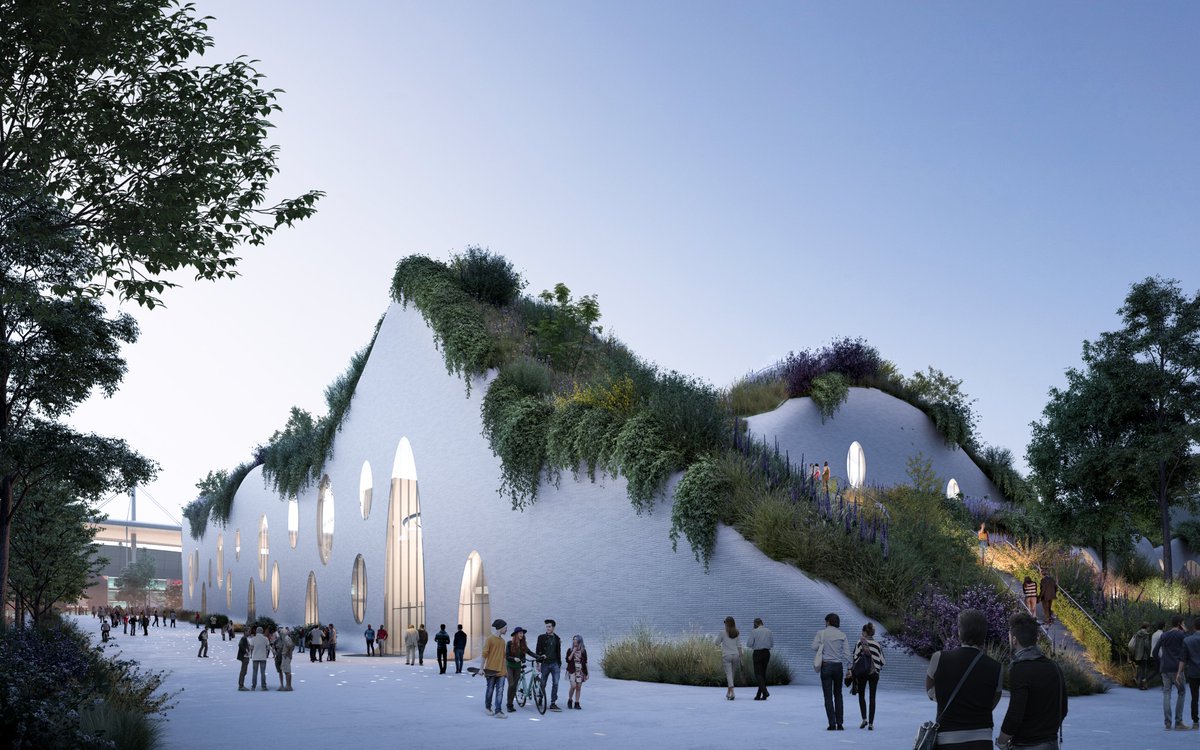AMC_archi's tweet photo. [JO PARIS 2024] Le projet non retenu de @MVRDV et @bvlarchitecture pour le Centre aquatique olympique @Paris2024 : entre falaise de cartoon et vaisseau sous-marin.
#AMCarchi #teamarchi
https://t.co/4PcRt8mJix https://t.co/KicT1LcRGZ