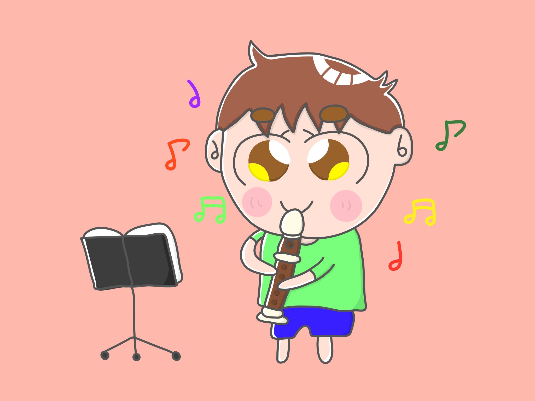 Aki かわいい子供 動物イラスト描きます Twitterissa 音楽の授業でリコーダーを吹いているる男の子 イラストレーター イラスト 絵 アート 毎日イラスト Illust Artlife 芸術同盟 イラスト好きな人と繋がりたい 子供 遊び アート 男の子 音楽