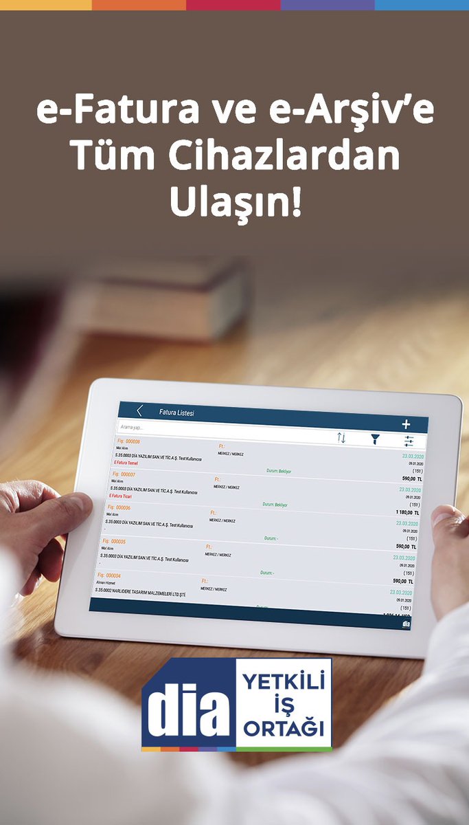 DİA ile her cihazdan, dilediğiniz zaman e-arşiv ve e-fatura işlemlerinizi kolayca yapın!
Dinamikbilisim.com.tr