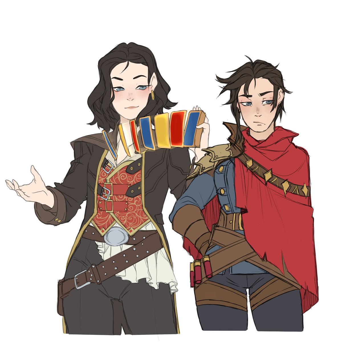 TF and Graves genderbend!I am really lazy to make firearms, no wonder I hav...