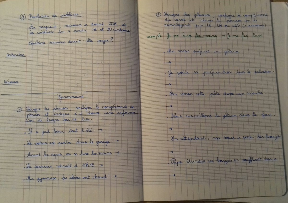 Cm1Tony's tweet photo. Bonjour les CM1,
Corrections de la semaine dernière à prendre sérieusement !
Puis, 3 exercices de maths et 2 exercices de grammaire (relisez votre leçon avant !).
Bon jeudi à vous.
Maîtresse https://t.co/yEpb2Wzzct