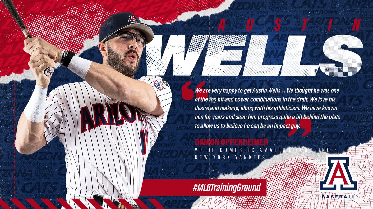 "We thought <a href="/wellsius16/">Austin Wells</a> was one of the top hit and power combinations in the draft." -<a href="/Yankees/">New York Yankees</a> Vice President of Domestic Amateur Scouting, Damon Oppenheimer 

#MLBTrainingGround | #BearDown