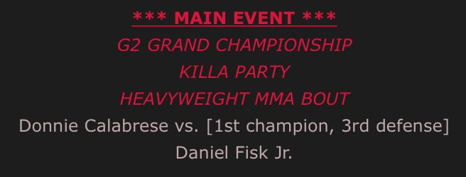 Countdown also continues with <a href="/YamashiPro/">Yamashi Promotions ヤマシ・プロモーションズ</a>!! Don't act like you forgot nigga we sho fuck not!! KILLA PARTY KILLA PARTY KILLA PARTYYY!!! @G2YaMMAshi Grand Championship up for grabs but like everything else it stay in Killa hands. Violence Dream 7: MACHINE GUN ETIQUETTE