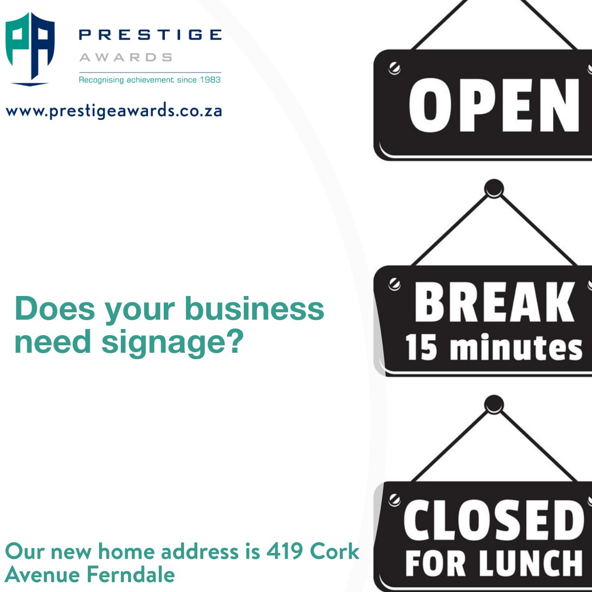 Need Small Lockdown Signage? 
Prestige Awards can help with your access, client guidance and Closed/ Open signage today.

#Signage #Emergency #Lockdown