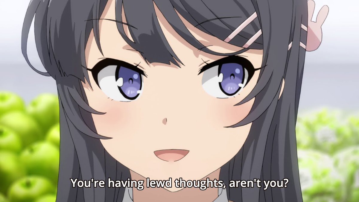 canyouseeback's tweet photo. You can see Mai Sakurajima's back when she is in her bunny outfit in Rascal Does Not Dream Of Bunny Girl Senpai. https://t.co/jCiaVWsplX