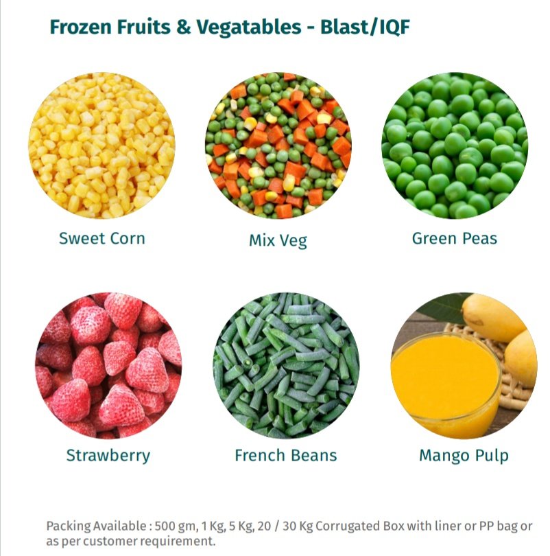 Frozen fruits and vegetables 
Origin:-india
Mixed vegetables 
Green peas 
Sweet corn 
Packing available 500g /1kg / 5kg / 30kg
Box with liners and pp bag and as per the customer requirement
Shipment- FOB/CIF 
Payment method - LC/CIA

#Indianexporter
#supermarket