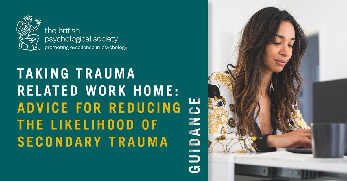 BPSOfficial's tweet photo. The pandemic has resulted in many professionals handling distressing and traumatic material while working from home, which could lead to secondary #trauma. 

We've published new advice to help managers and supervisors support their staff. #Covid19 

https://t.co/2h3ZOvDjjn https://t.co/nTr1UiI7Rh