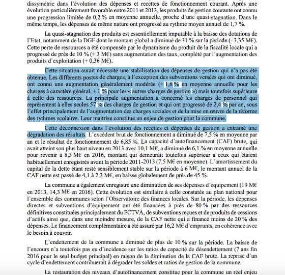 .<a href="/JreneEtchegaray/">Jean-René Etchegaray</a> instrumentalise la chambre régionale des comptes qui ne lui donne pas du tout de satisfecit. Dans son rapport de 2018, elle met en garde la ville sur l’accélération des dépenses et qu’un fein devrait être mis à l’endettement.