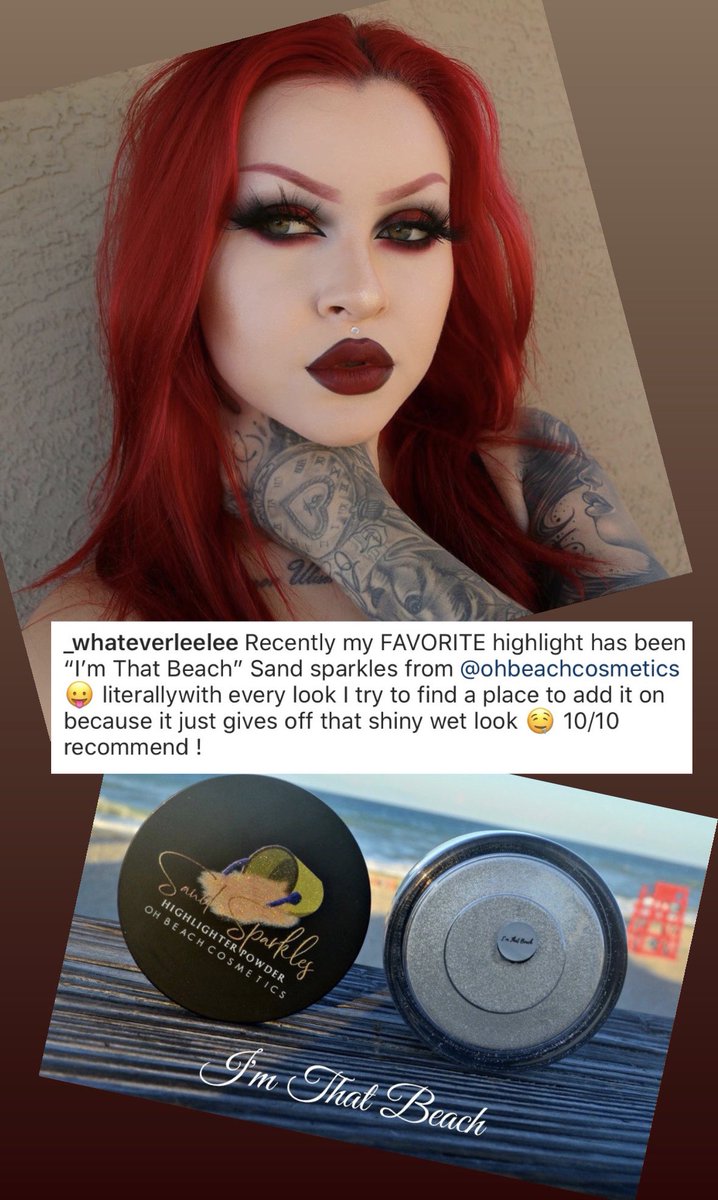 ohbeach_'s tweet photo. #ohbeachbabe @_whateverleelee is That Beach! 🔥
————————————————
“I’m That Beach” Sand Sparkles (highlighter)
————————————————#ohbeachcosmetics #makeup #cosmetics #indiebrand #smallbusiness #beachbabe #makeupjunkies #makeupunderdogs #beach #beachaholic  #beauty #sandsparkles https://t.co/uFrXmuh8RD