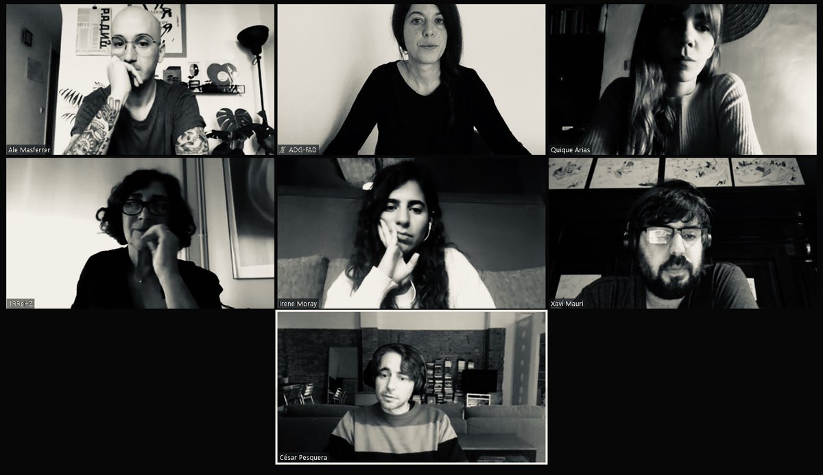 #ADGLaus20 
¡Empezando la segunda jornada del jurado del los premios ADG Laus! Hoy sesión del jurado en la categoría Audiovisual con:

- Xavi Mauri
- <a href="/CesarPesquera/">César Pesquera</a>
- Irene Moray
- Ana Zelich
- <a href="/tessadoniga/">Tess</a>
- @alemasferre