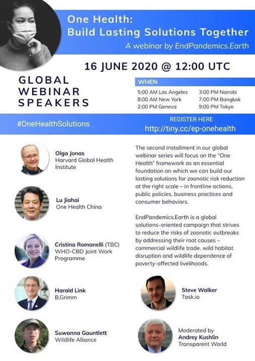 @EIA_News  Save the date and share: Tuesday 16 June at 12:00 UTC - next global webinar by EndPandemics.Earth. Register at endpandemics.earth/events.html. Watch the campaign video run daily by CNN: youtu.be/-rVD9dkT-yc
#OneHealthSolutions #EndPandemics #PushReset