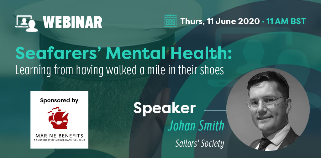 Excited to have Johan Smith (<a href="/WellnessatSea/">Wellness at Sea</a>) as part of a brilliant speaker line-up for a special seafarers' mental health session today! Register now -> bit.ly/2Ucl4GA #Seafarers #CrewChange #Shipping #Maritime #Vessels
